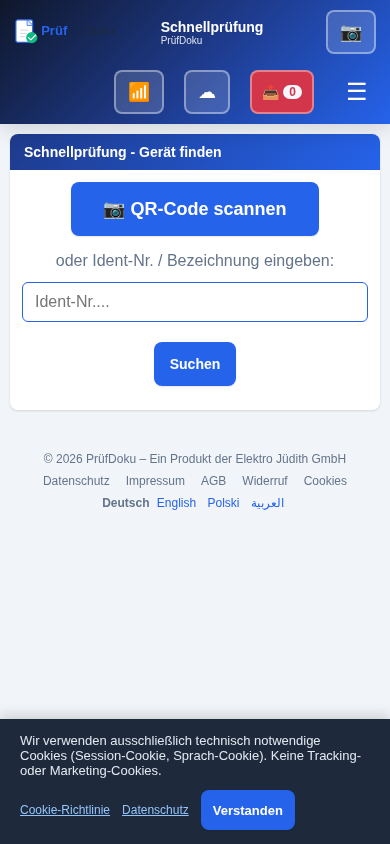 PrüfDoku Schnellprüfung Mobil